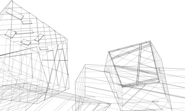 Абстрактные Архитектурные Обои Цифровой Фон — стоковый вектор