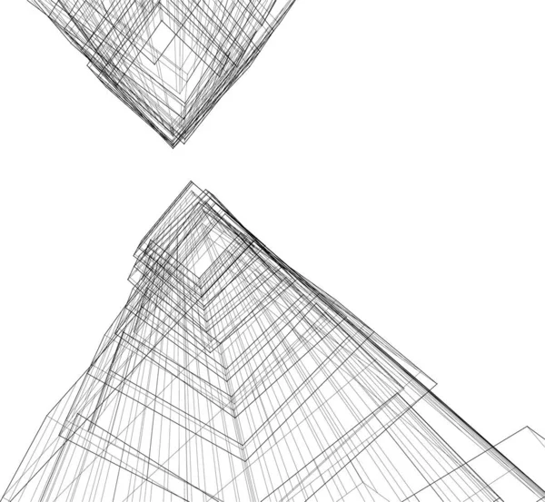 Abstrakcyjna Tapeta Architektoniczna Tło Cyfrowe — Wektor stockowy