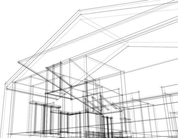 Abstrakt Arkitektoniska Tapeter Digital Bakgrund — Stock vektor