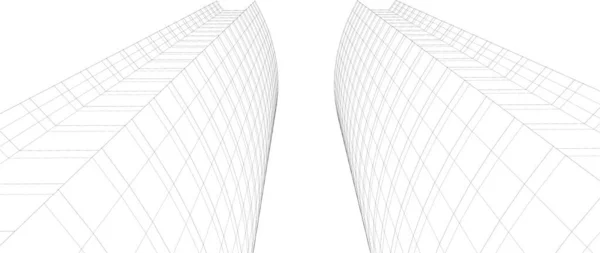 Abstrakt Arkitektonisk Tapet Digital Baggrund – Stock-vektor