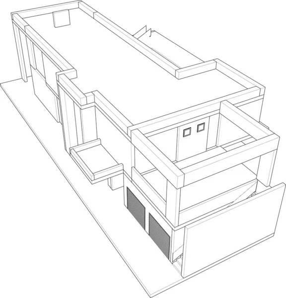 Abstrakt Arkitektoniska Tapeter Digital Bakgrund — Stock vektor