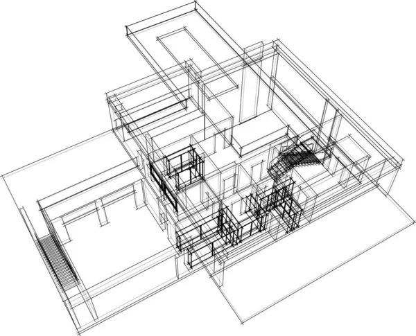 Fondo Pantalla Arquitectónica Abstracta Fondo Digital — Archivo Imágenes Vectoriales