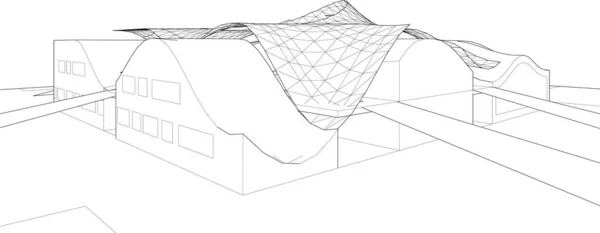 抽象的な建築壁紙やデジタル背景 — ストックベクタ