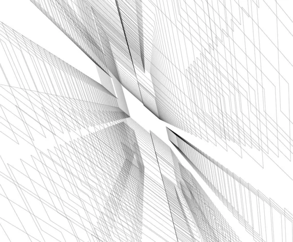 Papier Peint Architectural Abstrait Fond Numérique — Image vectorielle