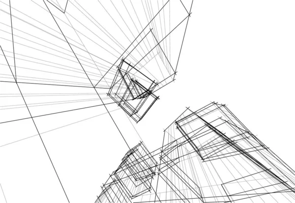 抽象的な建築壁紙やデジタル背景 — ストックベクタ