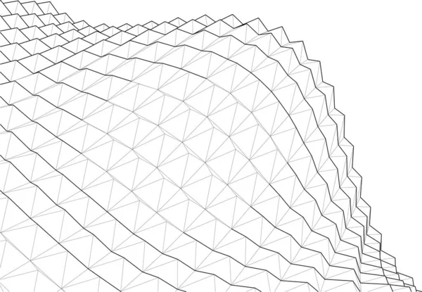 Abstrakte Architektonische Tapete Digitaler Hintergrund — Stockvektor