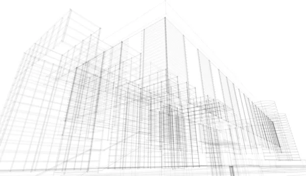 Papier Peint Architectural Abstrait Fond Numérique — Image vectorielle