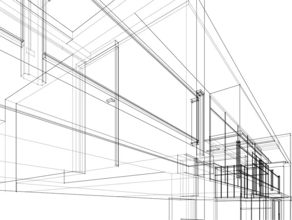 Abstrakcyjna Tapeta Architektoniczna Tło Cyfrowe — Wektor stockowy