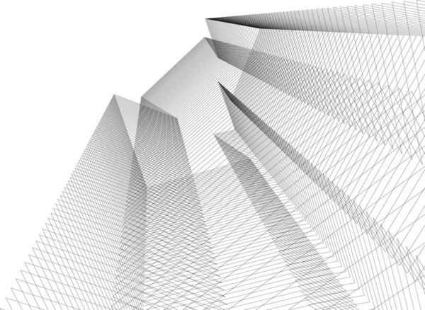 Abstract Architectonisch Behang Digitale Achtergrond — Stockvector