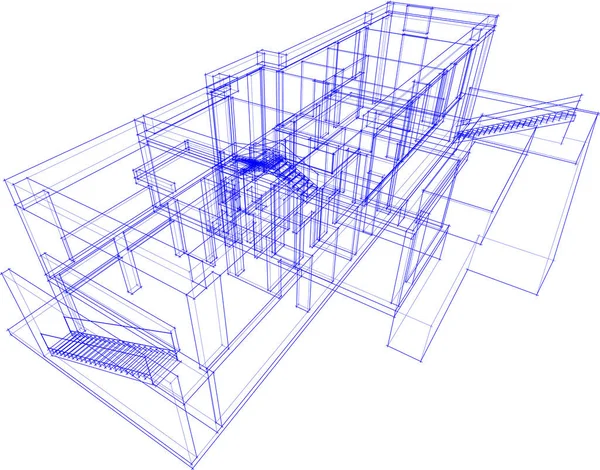 Abstrakcyjna Tapeta Architektoniczna Tło Cyfrowe — Wektor stockowy