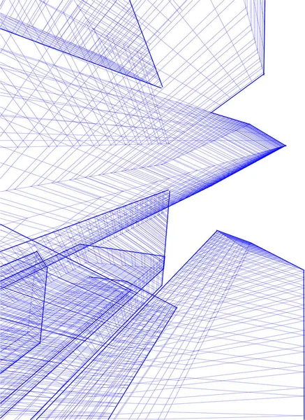 Abstrakte Architektonische Tapete Digitaler Hintergrund — Stockvektor