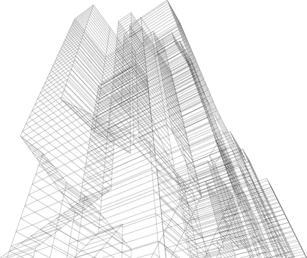 Abstrakt Arkitektoniska Tapeter Digital Bakgrund — Stock vektor