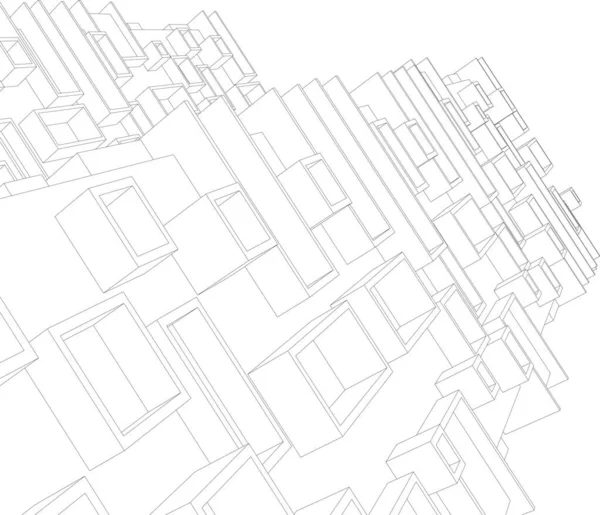 抽象的な建築壁紙やデジタル背景 — ストックベクタ