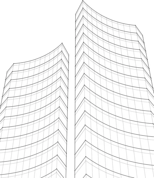 Abstrakte Architektonische Tapete Digitaler Hintergrund — Stockvektor