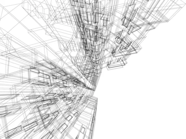 Papier Peint Architectural Abstrait Fond Numérique — Image vectorielle