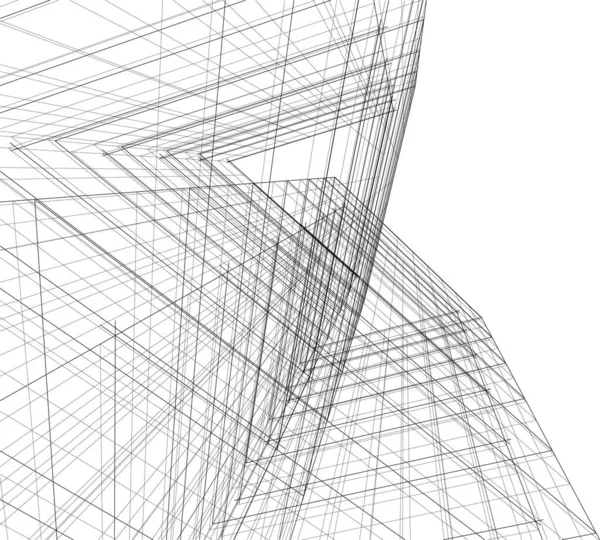Abstraktní Architektonická Tapeta Digitální Pozadí — Stockový vektor