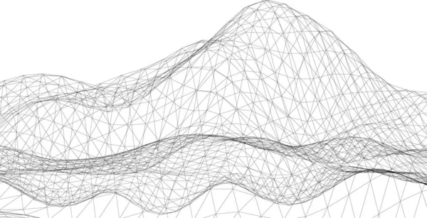 Абстрактні Шпалери Формами Пагорба Цифровий Фон — стоковий вектор
