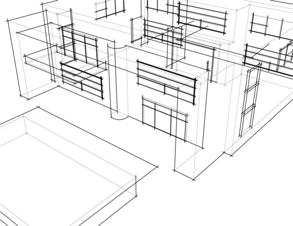 建筑墙纸摘要 数码背景 — 图库矢量图片