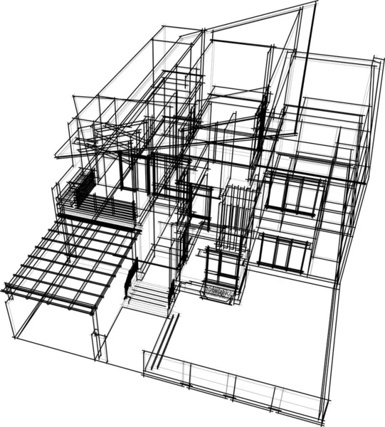 Abstract Architectonisch Behang Digitale Achtergrond — Stockvector