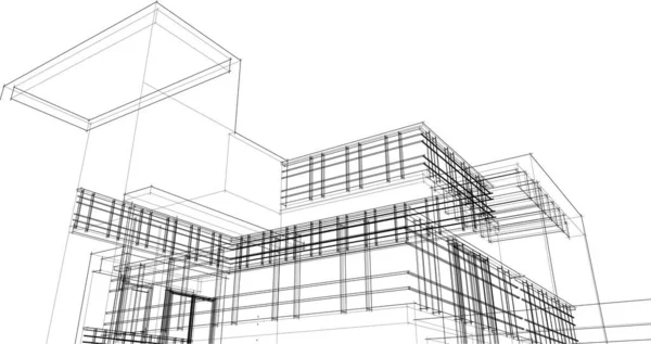 Abstrakt Arkitektoniska Tapeter Digital Bakgrund — Stock vektor