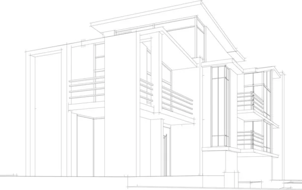 Abstrakcyjna Tapeta Architektoniczna Tło Cyfrowe — Wektor stockowy