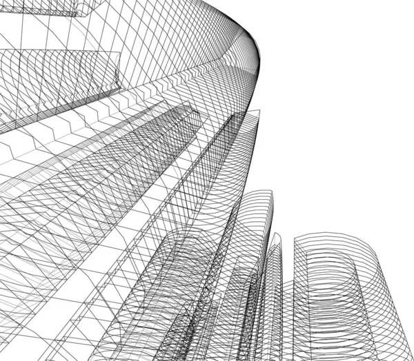 抽象的な建築壁紙やデジタル背景 — ストックベクタ