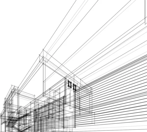 Abstract Architectonisch Behang Digitale Achtergrond — Stockvector