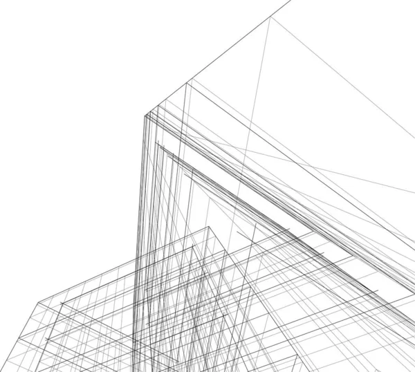 抽象的な建築壁紙やデジタル背景 — ストックベクタ