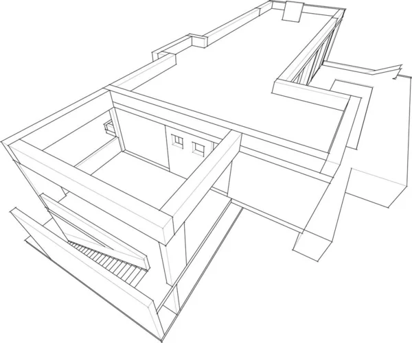 Abstrakcyjna Tapeta Architektoniczna Tło Cyfrowe — Wektor stockowy