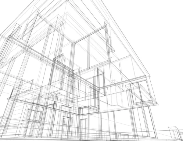 建筑墙纸摘要 数码背景 — 图库矢量图片