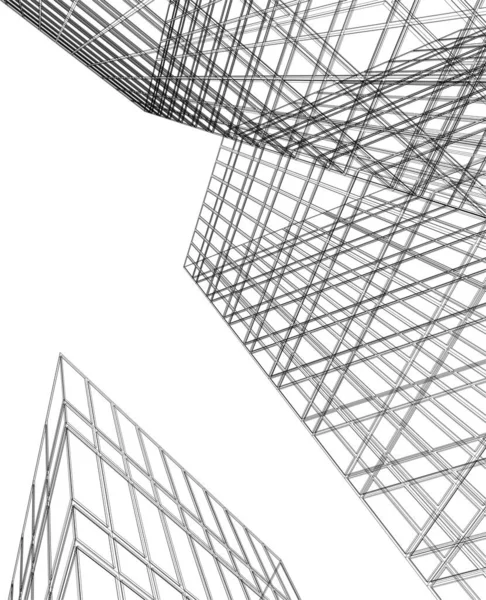 Abstract Architectonisch Behang Digitale Achtergrond — Stockvector