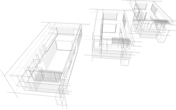 Abstrakcyjna Tapeta Architektoniczna Tło Cyfrowe — Wektor stockowy