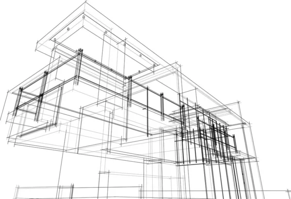 Abstract Architectonisch Behang Concept Digitale Achtergrond — Stockvector