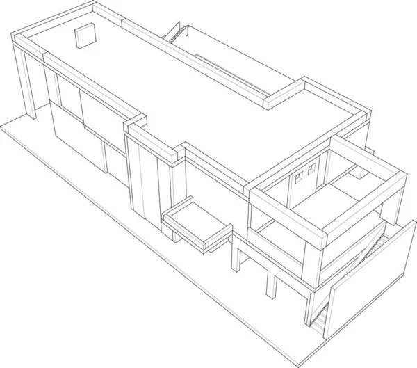 Abstrakcyjna Tapeta Architektoniczna Tło Cyfrowe — Wektor stockowy