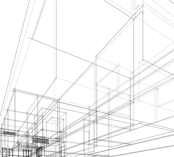 建筑墙纸摘要 数码背景 — 图库矢量图片