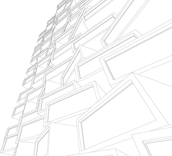 Abstract Architectonisch Behang Digitale Achtergrond — Stockvector