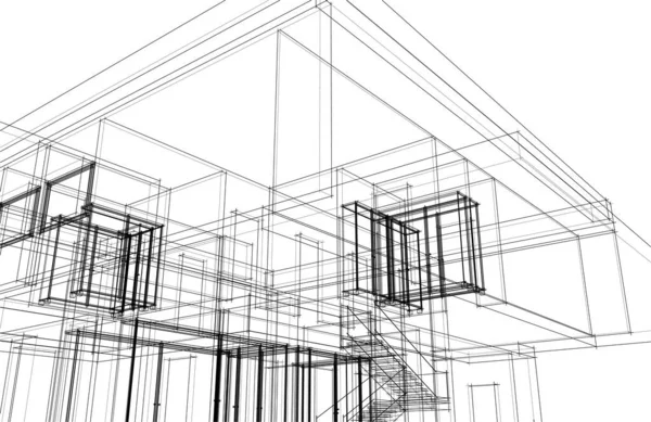 Abstrakcyjna Tapeta Architektoniczna Tło Cyfrowe — Wektor stockowy