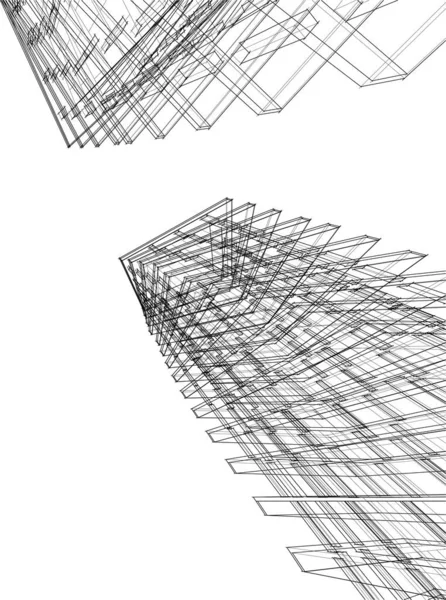 Abstraktní Architektonická Tapeta Digitální Pozadí — Stockový vektor