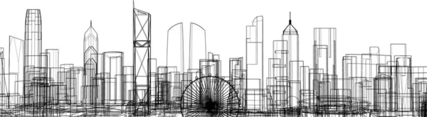 抽象的な建築壁紙のデザインデジタルコンセプトの背景 — ストックベクタ