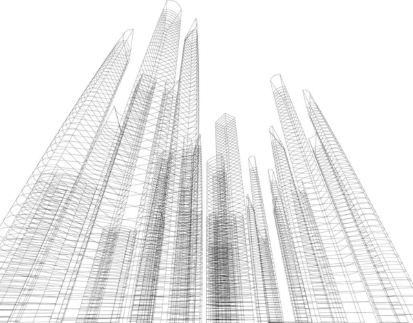 Абстрактный Архитектурный Дизайн Обоев Цифровой Концепт Фон — стоковый вектор