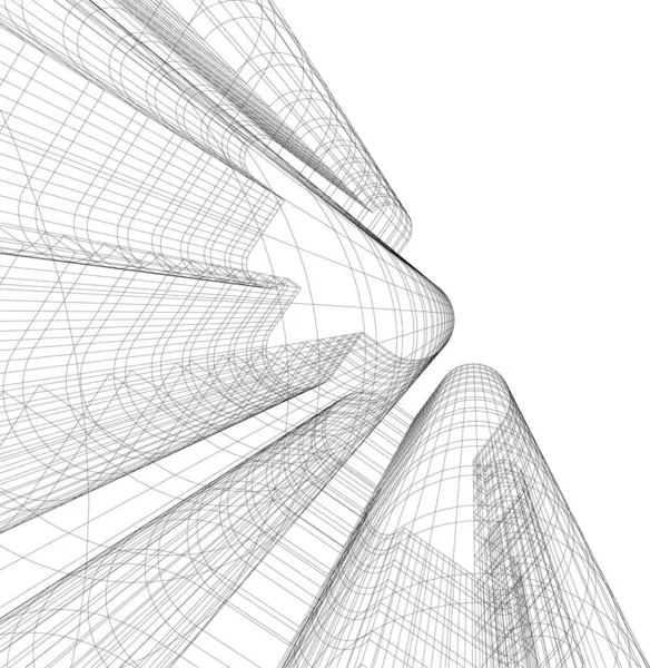 Abstrakcyjna Tapeta Architektoniczna Tło Cyfrowe — Wektor stockowy