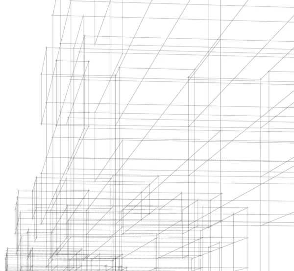 Papier Peint Architectural Abstrait Fond Numérique — Image vectorielle