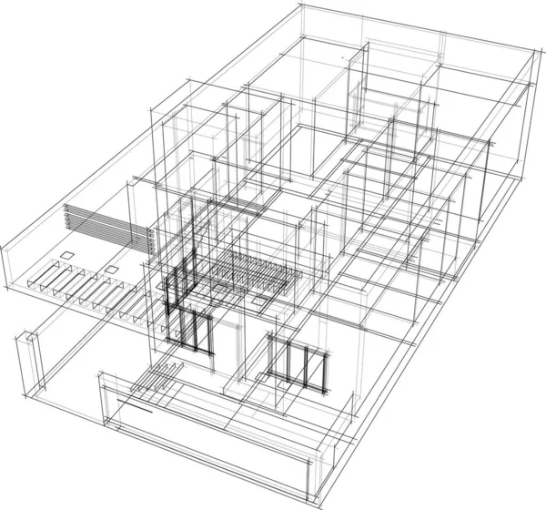 Abstrakcyjna Tapeta Architektoniczna Tło Cyfrowe — Wektor stockowy