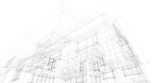 Papier Peint Architectural Abstrait Fond Numérique — Image vectorielle