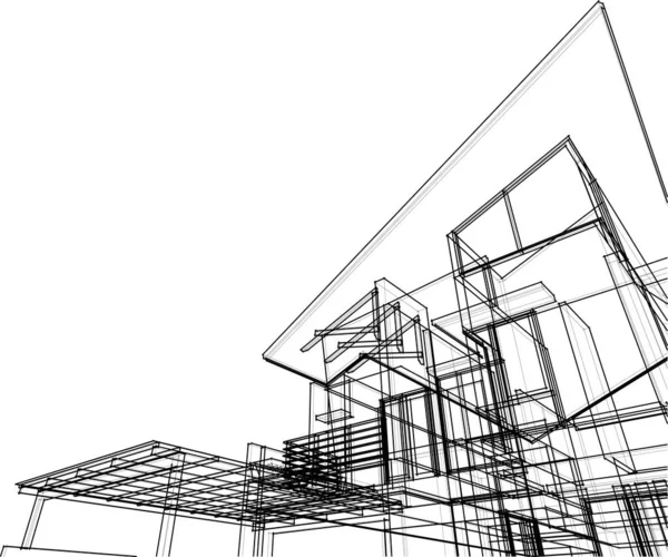 Abstrakcyjna Tapeta Architektoniczna Tło Cyfrowe — Wektor stockowy