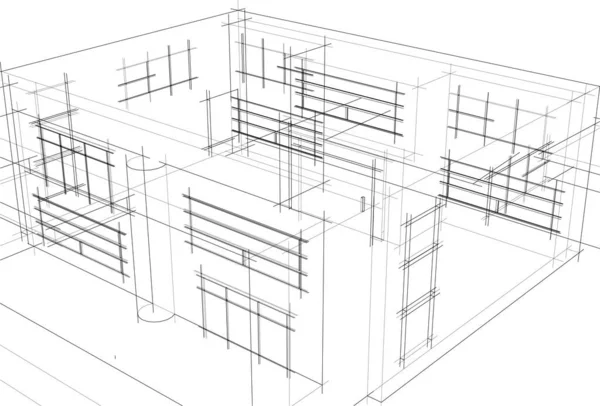 Abstraktní Architektonická Tapeta Digitální Pozadí — Stockový vektor