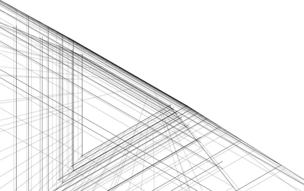 Abstraktní Architektonická Tapeta Digitální Pozadí — Stockový vektor