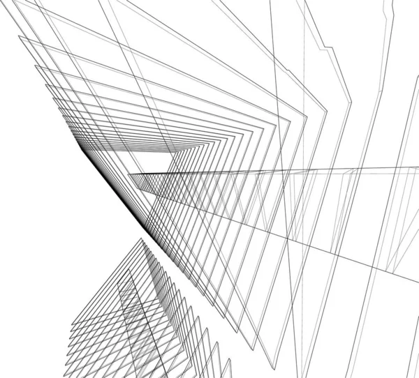 Abstract Architectonisch Behang Digitale Achtergrond — Stockvector