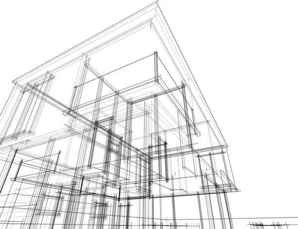 Abstrakcyjna Tapeta Architektoniczna Tło Cyfrowe — Wektor stockowy