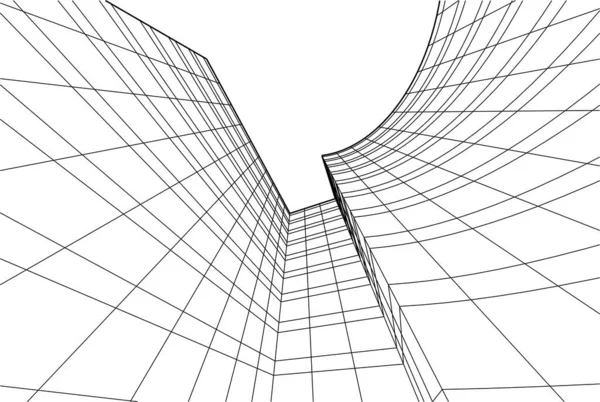 Abstrakt Arkitektoniska Tapeter Digital Bakgrund — Stock vektor